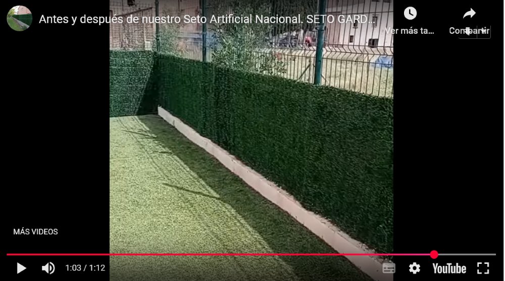 Antes y después de nuestro Seto Artificial Nacional. SETO GARDEN